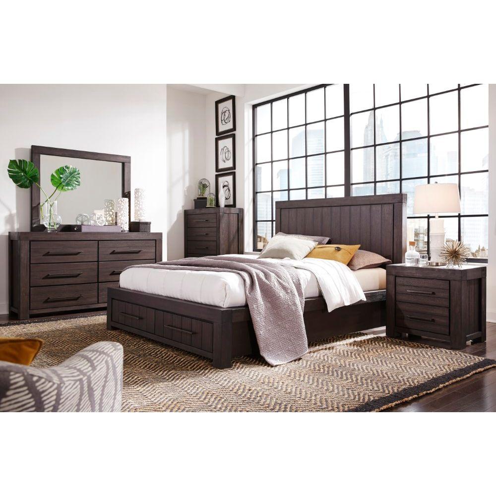 Modus Furniture - Heath King-Size Two Drawer Storage Bed in Basalt Grey - 3H57D7 veiw 2