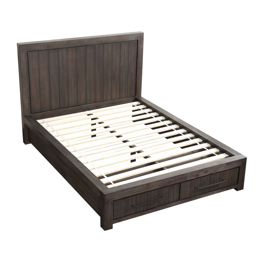 Modus Furniture - Heath King-Size Two Drawer Storage Bed in Basalt Grey - 3H57D7 veiw 3