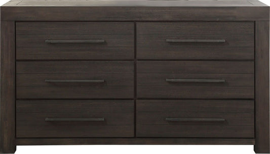 Modus Furniture - Heath Six Drawer Dresser in Basalt Grey (2024) - 3H5782A view 1