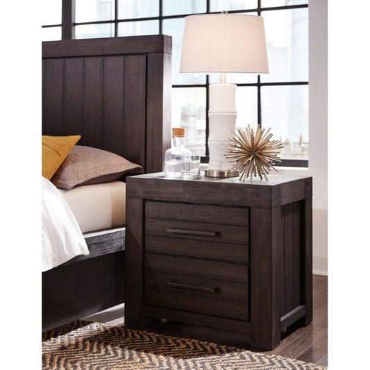 Modus Furniture - Heath Two Drawer Nightstand in Basalt Grey - 3H5781 veiw 2