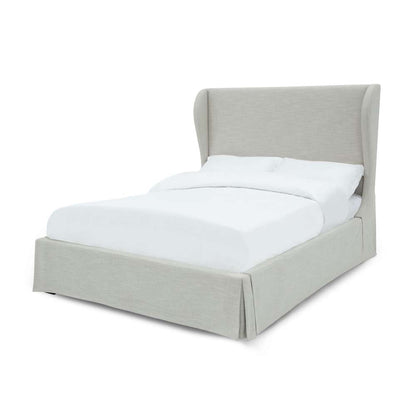Modus Furniture - Hera California King-Size Upholstered Skirted Panel Bed in Oatmeal - CB96H61 veiw 4