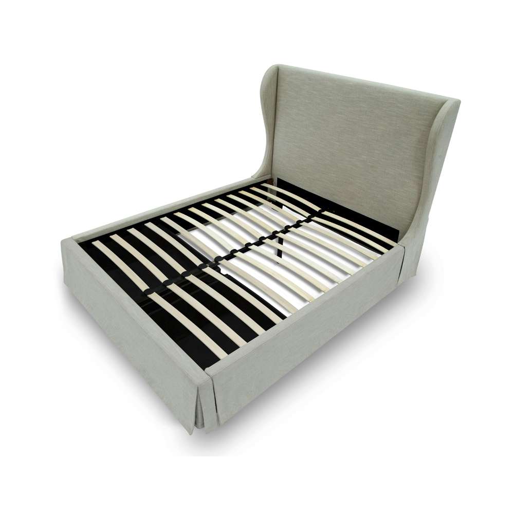 Modus Furniture - Hera Full-Size Upholstered Skirted Storage Panel Bed in Oatmeal - CB96J41 veiw 7