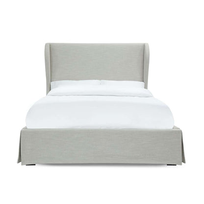 Modus Furniture - Hera Queen-Size Upholstered Skirted Panel Bed in Oatmeal - CB96H51 veiw 5