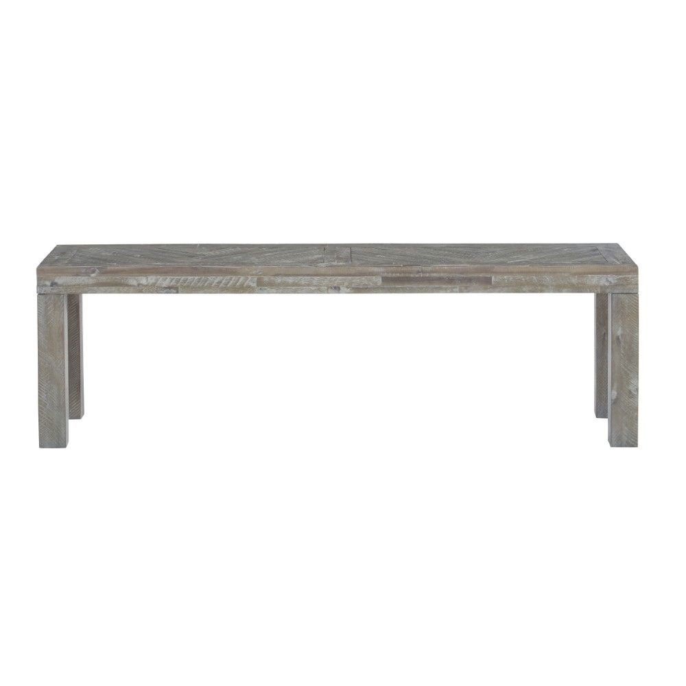 Modus Furniture - Herringbone Solid Wood Dining Bench in Rustic Latte - 5QS371 veiw 1