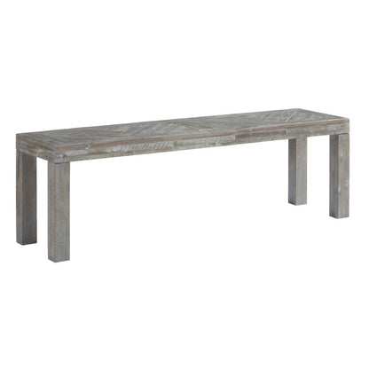 Modus Furniture - Herringbone Solid Wood Dining Bench in Rustic Latte - 5QS371 veiw 4