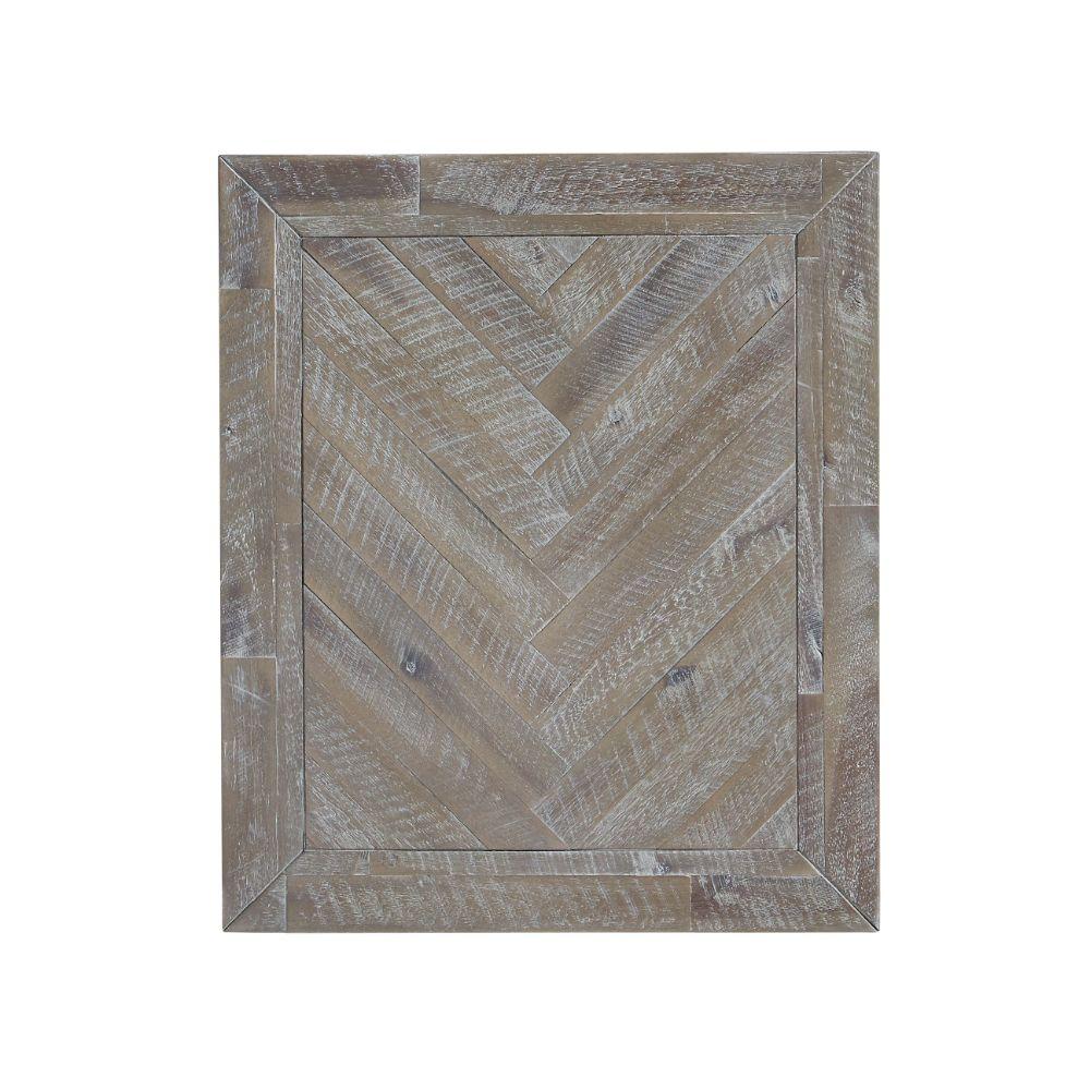 Modus Furniture - Herringbone Solid Wood One Drawer End Table in Rustic Latte - 5QS322 veiw 4