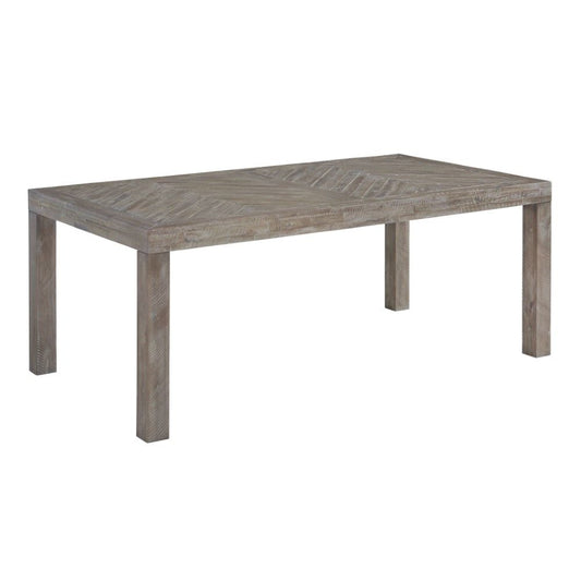 Modus Furniture - Herringbone Solid Wood Rectangular Dining Table in Rustic Latte - 5QS361 veiw 1