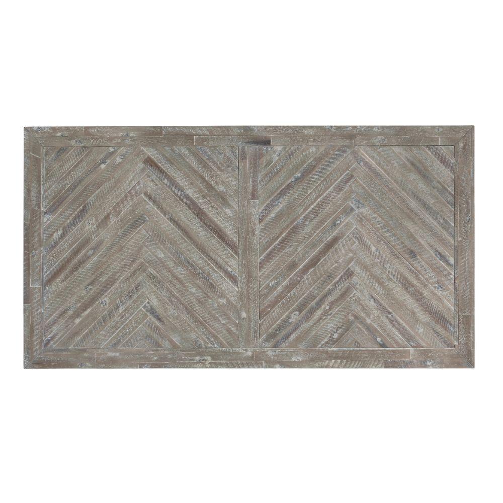 Modus Furniture - Herringbone Solid Wood Rectangular Dining Table in Rustic Latte - 5QS361 veiw 5