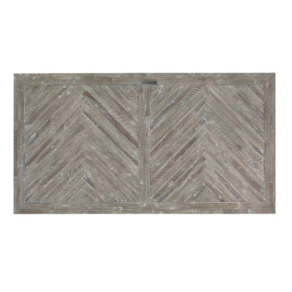 Modus Furniture - Herringbone Solid Wood Rectangular Dining Table in Rustic Latte - 5QS361 veiw 5