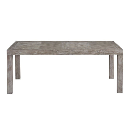 Modus Furniture - Herringbone Solid Wood Rectangular Dining Table in Rustic Latte - 5QS361 veiw 6