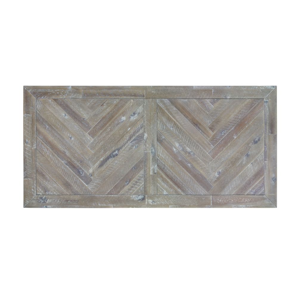 Modus Furniture - Herringbone Solid Wood Two Drawer Coffee Table in Rustic Latte - 5QS321 veiw 3