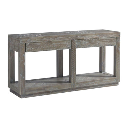 Modus Furniture - Herringbone Solid Wood Two Drawer Console in Rustic Latte - 5QS323 veiw 1
