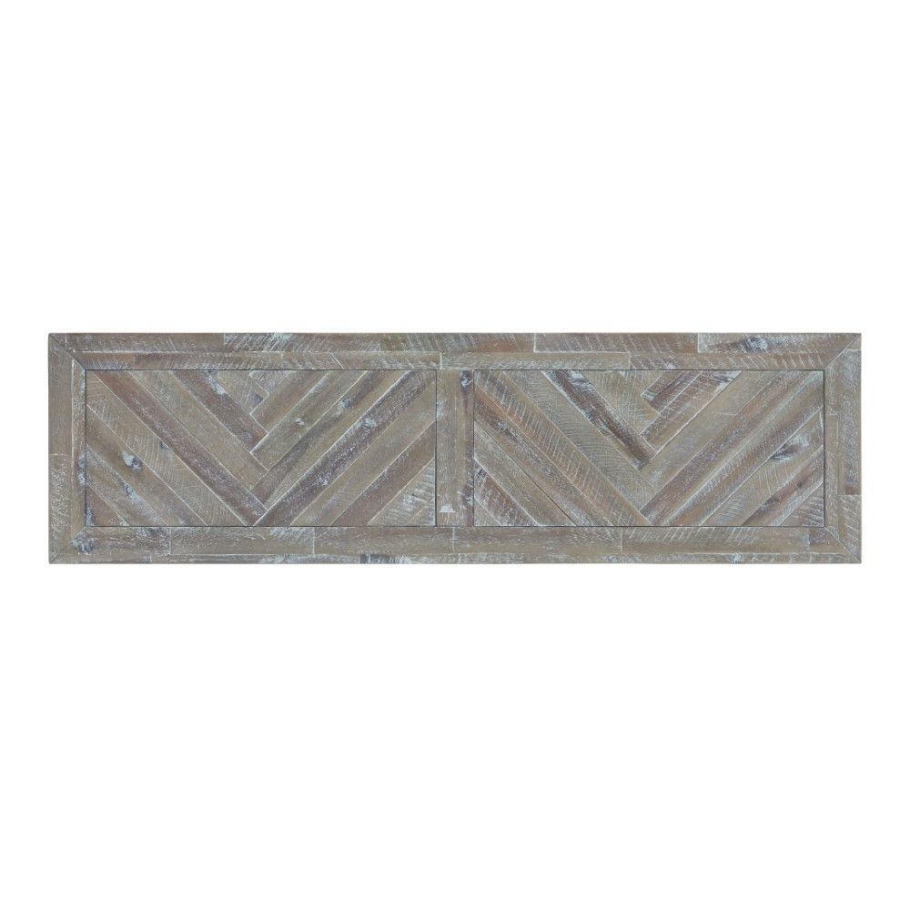 Modus Furniture - Herringbone Solid Wood Two Drawer Console in Rustic Latte - 5QS323 veiw 3
