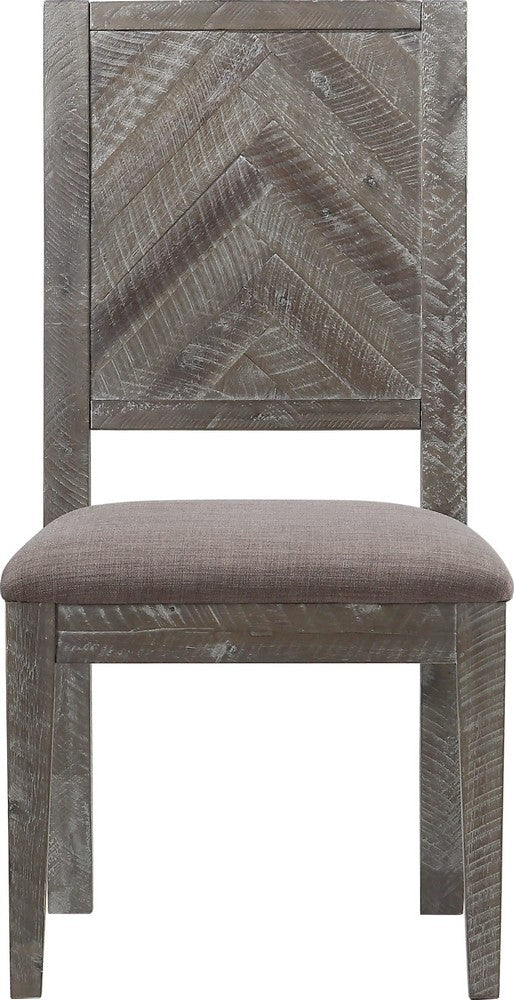 Modus Furniture - Herringbone Solid Wood Upholstered Dining Chair in Rustic Latte Set of 2 - 5QS363B_2 view 2