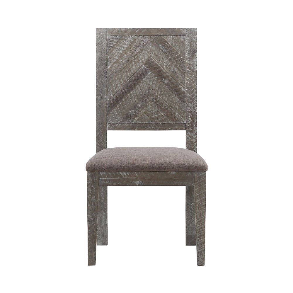 Modus Furniture - Herringbone Solid Wood Upholstered Dining Chair in Rustic Latte (Set of 2) - 5QS363B veiw 4