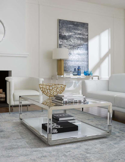 Modus Furniture - Jasper Coffee Table in Acrylic/White Glass/PSS - 8YW421 veiw 2