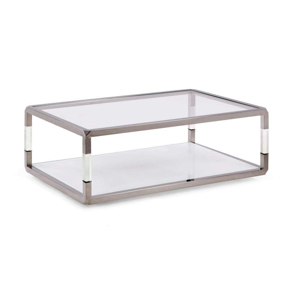 Modus Furniture - Jasper Coffee Table in Acrylic/White Glass/PSS - 8YW421 veiw 4