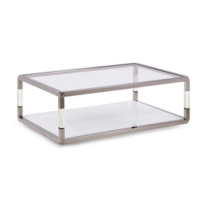 Modus Furniture - Jasper Coffee Table in Acrylic/White Glass/PSS - 8YW421 veiw 4