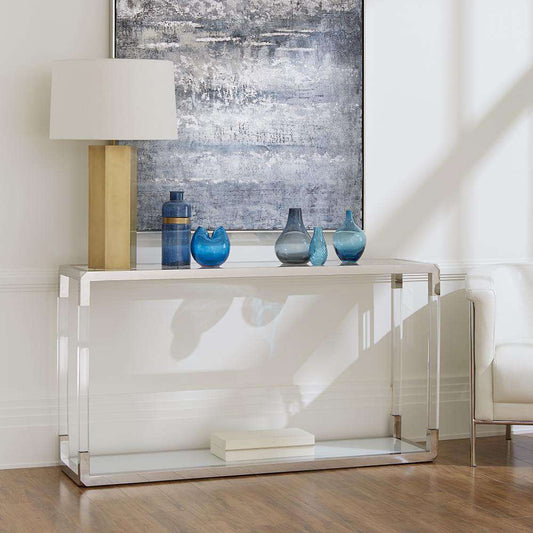 Modus Furniture - Jasper Console Table in Acrylic/White Glass/PSS - 8YW423 veiw 1