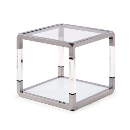 Modus Furniture - Jasper End Table in Acrylic/White Glass/PSS - 8YW422 veiw 4