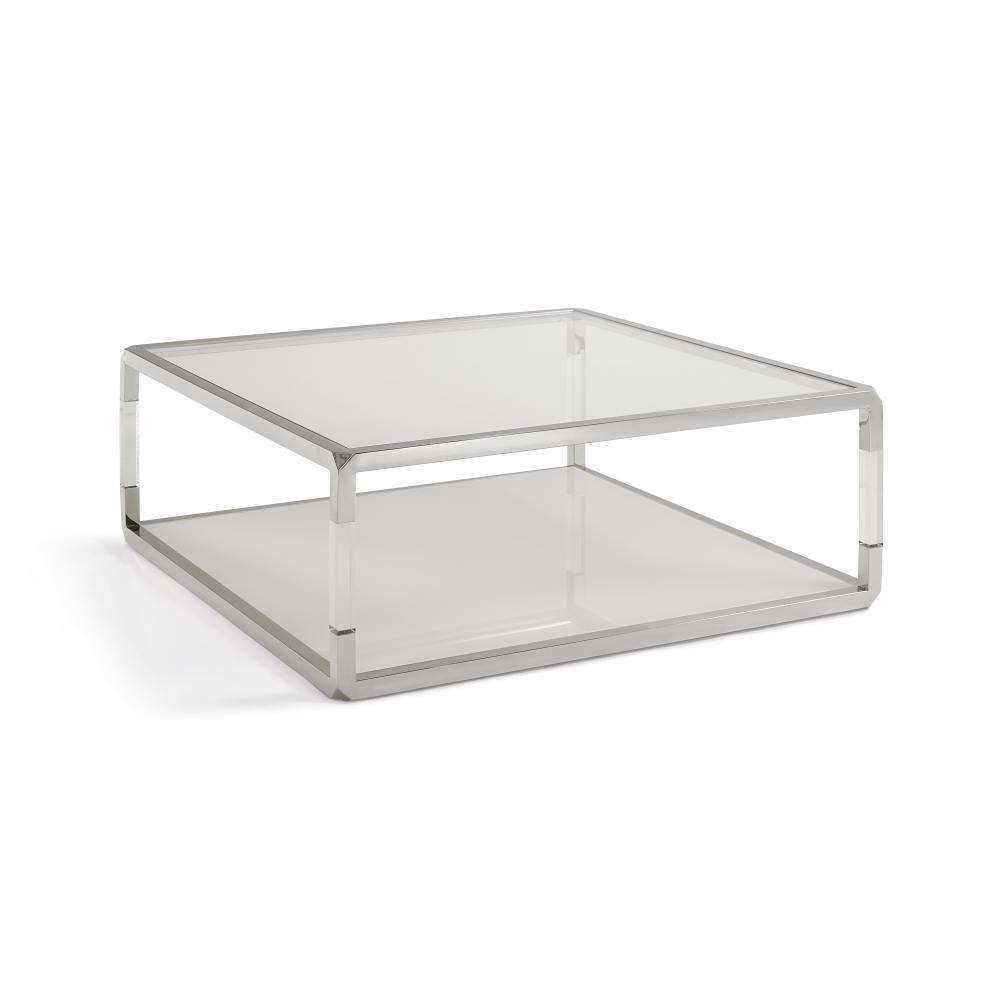 Modus Furniture - Jasper Square Coffee Table in Acrylic/White Glass/PSS - 8YW421BB veiw 4