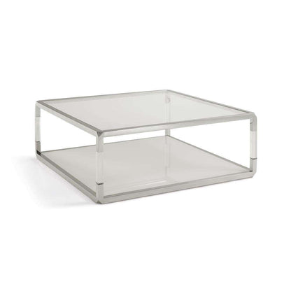 Modus Furniture - Jasper Square Coffee Table in Acrylic/White Glass/PSS - 8YW421BB veiw 4