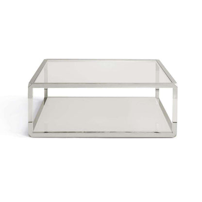 Modus Furniture - Jasper Square Coffee Table in Acrylic/White Glass/PSS - 8YW421BB veiw 5