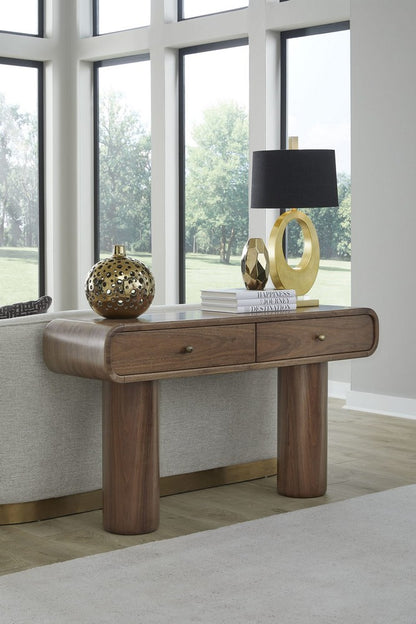Modus Furniture - Juba Walnut Console Table in Mongoose - UWYT23 view 5