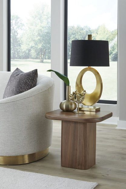 Modus Furniture - Juba Walnut End Table in Mongoose - UWYT22 view 4