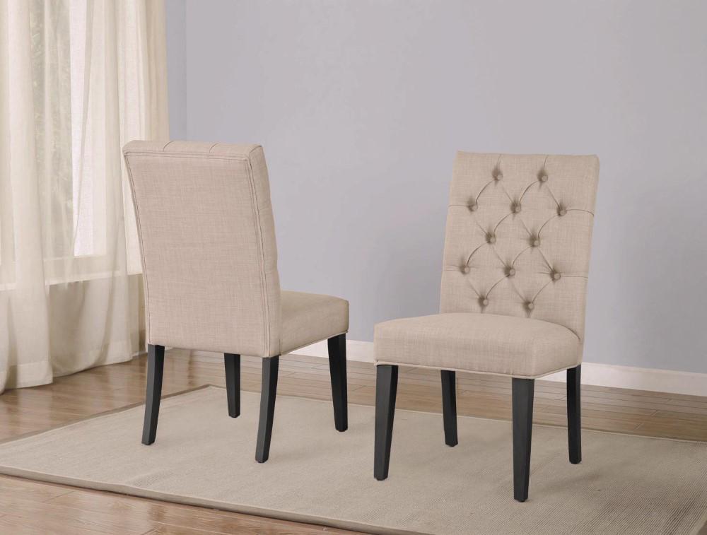 Modus Furniture - Kathryn Upholstered Parsons Dining Chair in Toast (Set of 2) - 8PL766K_CLOSEOUT veiw 1