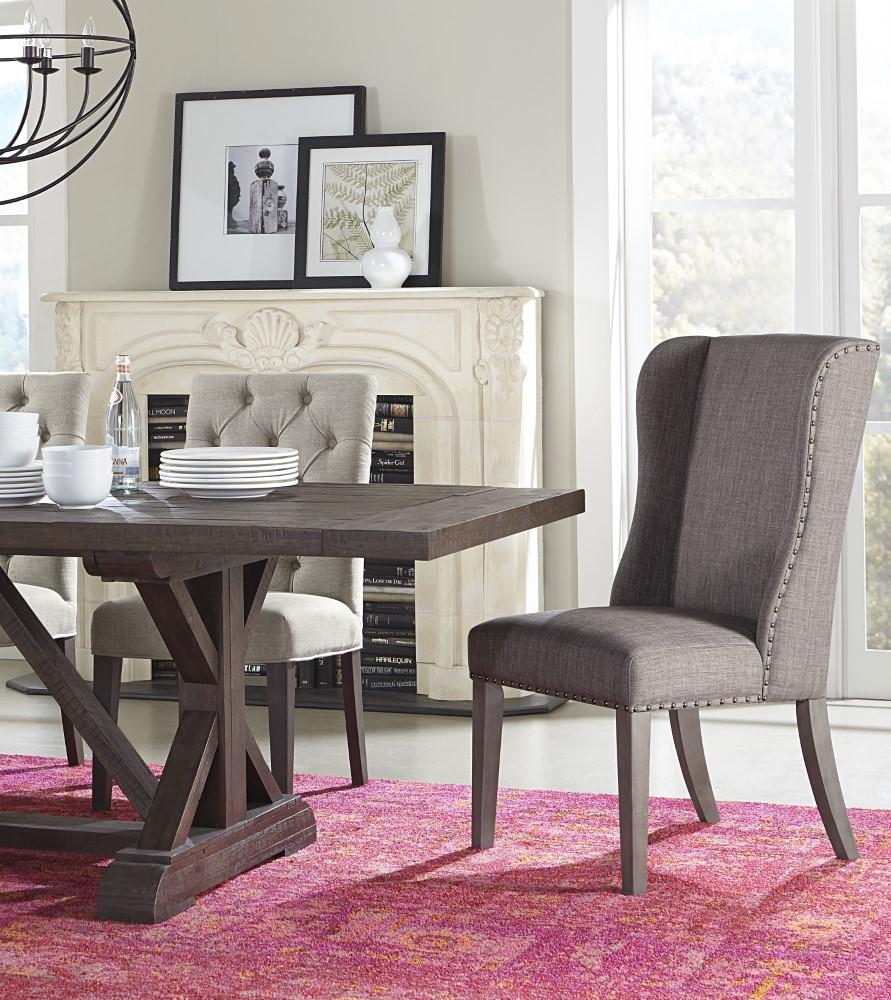 Modus Furniture - Kathryn Upholstered Parsons Dining Chair in Toast (Set of 2) - 8PL766K_CLOSEOUT veiw 2