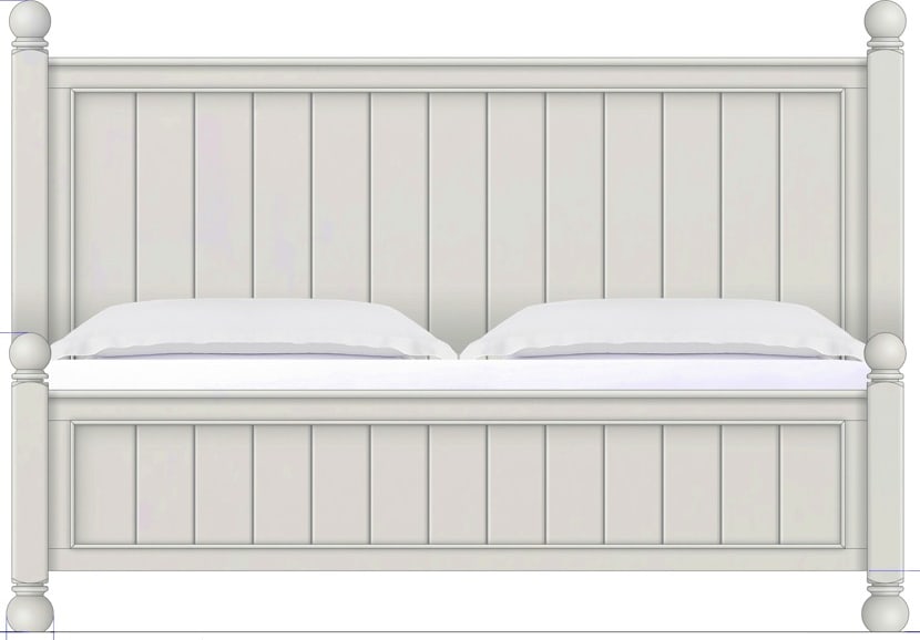 Modus Furniture - Kellie QN Panel Bd - Milkstone - YY5KA5 view 1