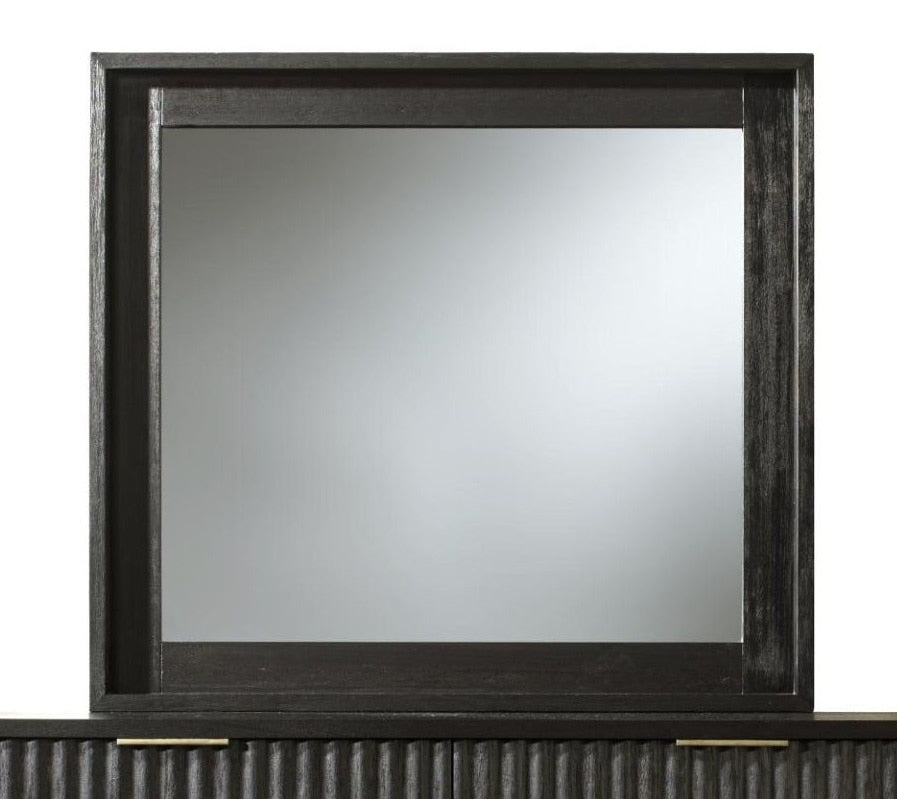 Modus Furniture - Kentfield Solid Wood Beveled Glass Mirror in Black Drifted Oak - 8ZU583 veiw 1