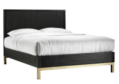 Modus Furniture - Kentfield Solid Wood Full-Size Platform Bed in Black Drifted Oak - 8ZU5P4 veiw 1