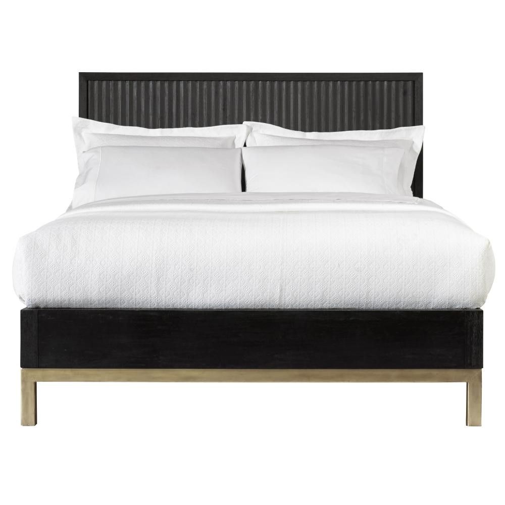 Modus Furniture - Kentfield Solid Wood Full-Size Platform Bed in Black Drifted Oak - 8ZU5P4 veiw 7