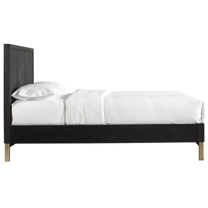 Modus Furniture - Kentfield Solid Wood Queen-Size Platform Bed in Black Drifted Oak - 8ZU5P5 veiw 5