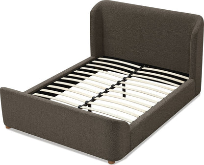 Modus Furniture - Kiki Full-size Upholstered Platform Bed in Pumpernickel Boucle - MQRVH4 view 4