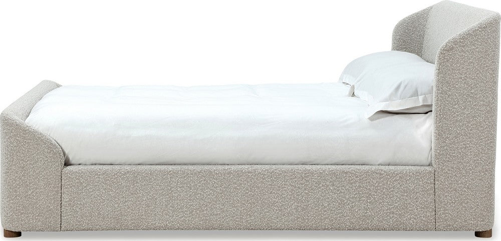 Modus Furniture - Kiki King-size Upholstered Platform Bed in Cotton Ball Boucle (2026) - MQNBL7 view 3