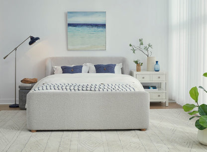 Modus Furniture - Kiki Queen-size Upholstered Platform Bed in Cotton Ball Boucle - MQNBH5 view 7