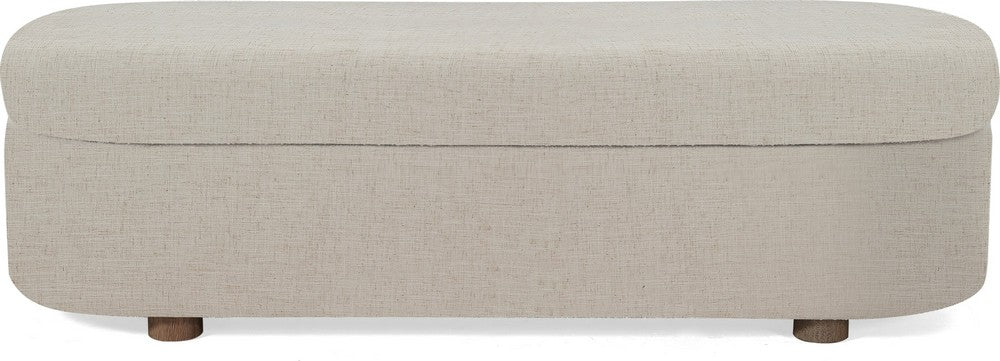 Modus Furniture - Kiki Uph Stg Bench - Whp Honey - MQ1L91 view 2
