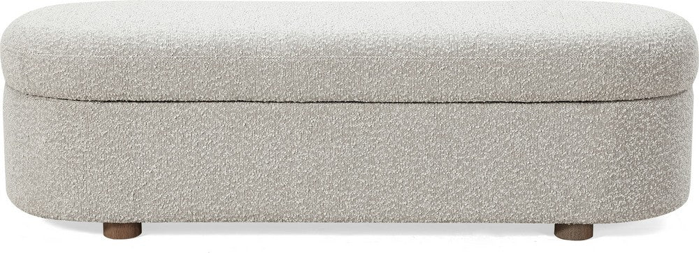 Modus Furniture - Kiki Upholstered Hinged Storage Bench in Cotton Ball Boucle - MQNB88 view 2