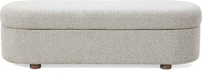 Modus Furniture - Kiki Upholstered Hinged Storage Bench in Cotton Ball Boucle - MQNB88 view 2