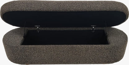 Modus Furniture - Kiki Upholstered Hinged Storage Bench in Pumpernickel Boucle - MQRV88 view 4