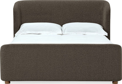 Modus Furniture - Kiki Upholstered Platform Bed in Pumpernickel Boucle (2026) - MQRVL6 view 2