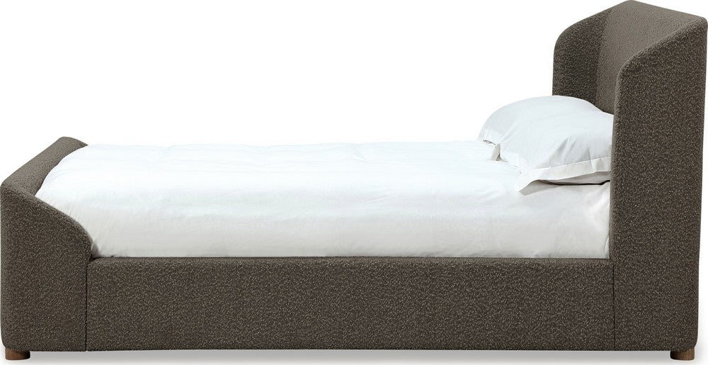 Modus Furniture - Kiki Upholstered Platform Bed in Pumpernickel Boucle (2026) - MQRVL6 view 3