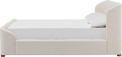 Modus Furniture - Kiki Upholstered Platform Bed in Whipped Honey Linen - MQ1LH4 view 3