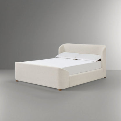 Modus Furniture - Kiki Upholstered Platform Bed in Whipped Honey Linen - MQ1LH7 view 4