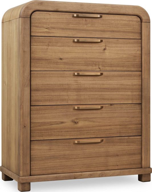 Modus Furniture - Kione Five Drawer Acacia Wood Chest in Lioness - TXXW84 view 1