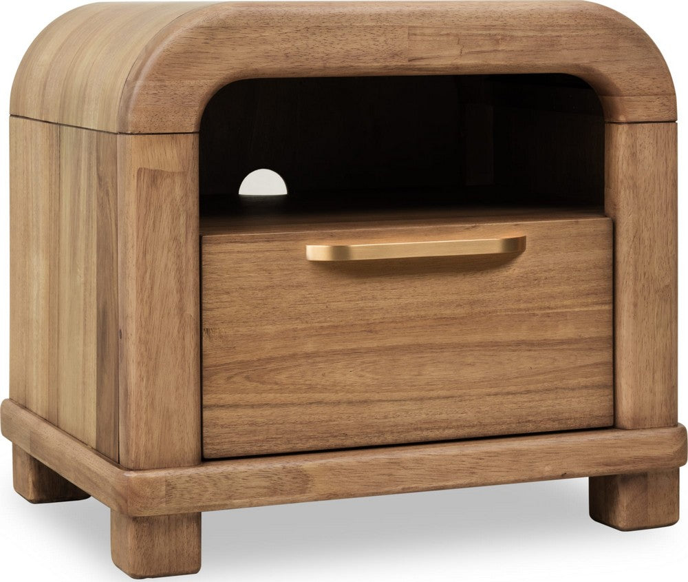 Modus Furniture - Kione One Drawer Acacia Wood Nightstand in Lioness - TXXW81 view 1