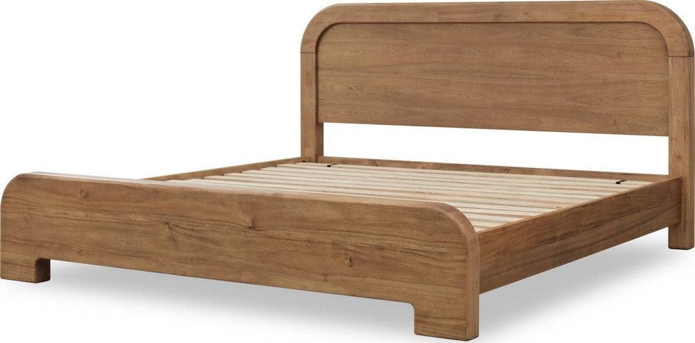 Modus Furniture - Kione Queen-size Acacia Wood Platform Bed in Lioness - TXXWH5 view 4